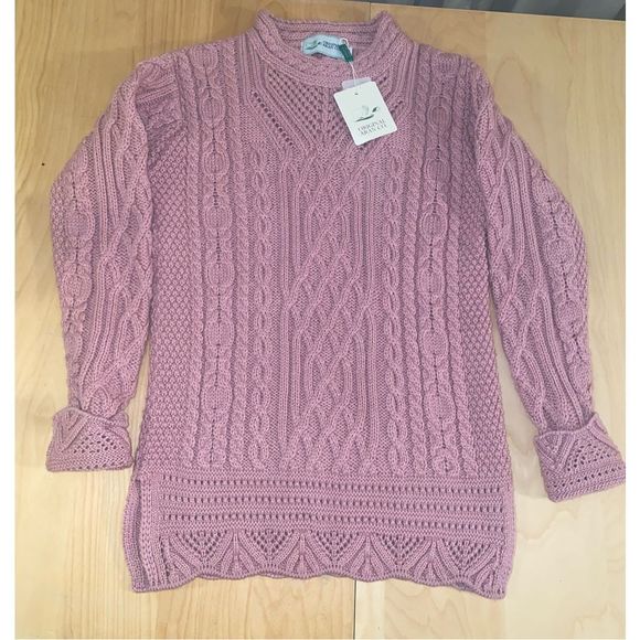 Original Aran Co. NWT 1518 Rose Ash Oversized Sweater, Size Medium, MSRP $139 - Picture 1 of 9